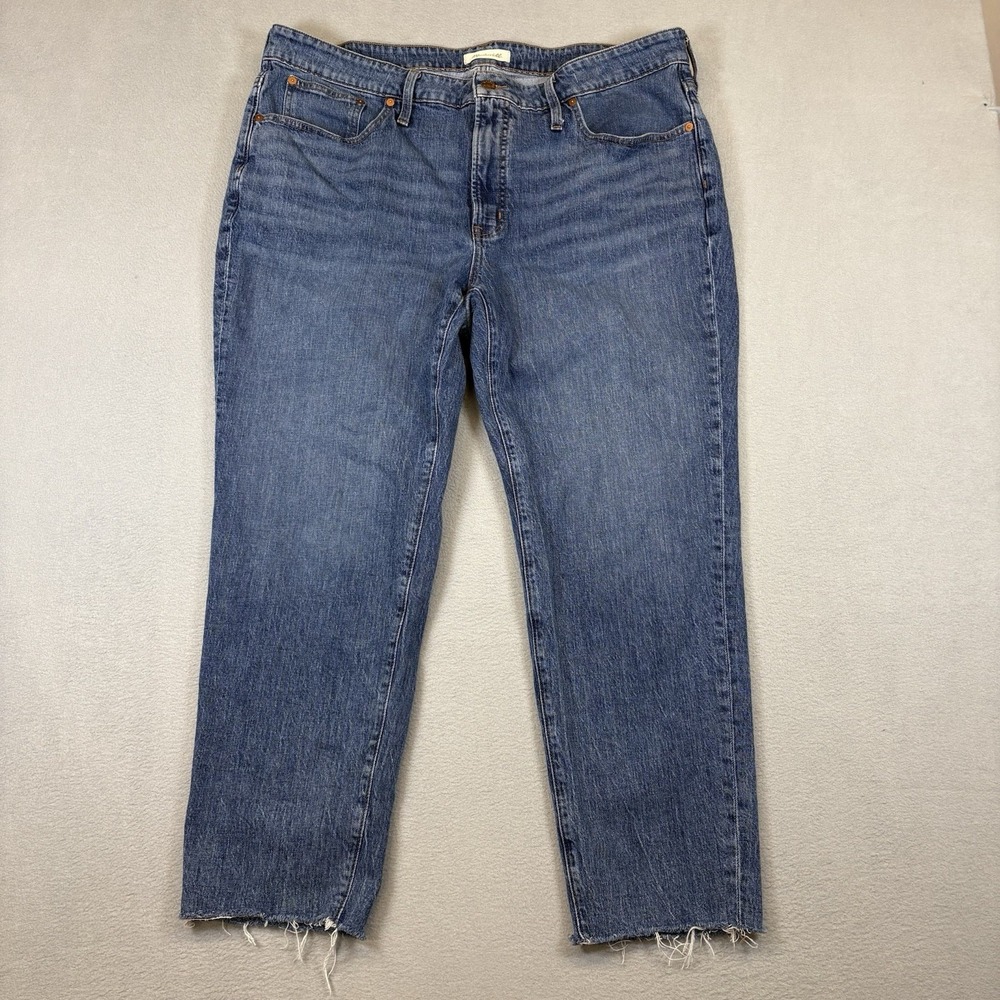 Madewell Perfect Vintage Jeans Womens 18W Roseable Wash High Rise Raw Hem